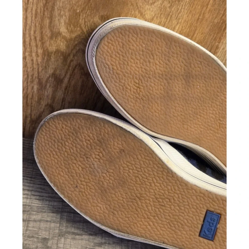 Keds X Kate Spade New York Double Decker Shoes Womens Size 6‎ Blue Leopard